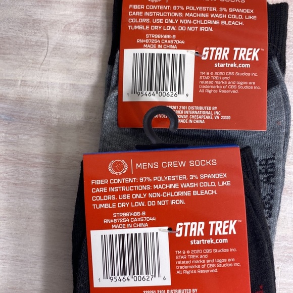 Star Trek 2! pairs of men’s crew socks - Picture 3 of 3